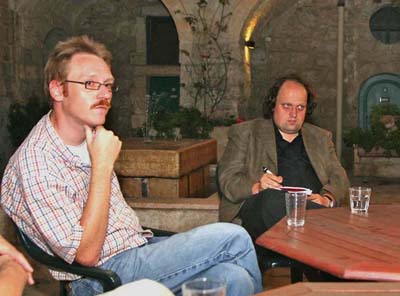 Martin Vahrenhorst (links), der Leiter von Studium in Israel.