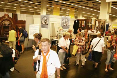 Der Stand der KLAK auf dem Kirchentag in K&ouml;ln.